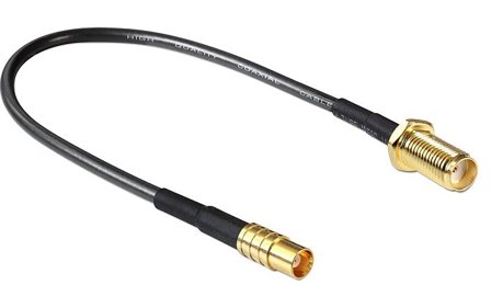 Delock antennekabel - 20 cm - svart