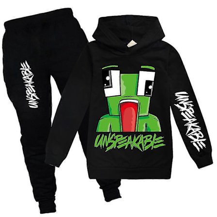 Unspeakable Träningsset Barn Hoodie Tröja Toppar Joggingbyxor Sportkläder Loungewear -NMAOV