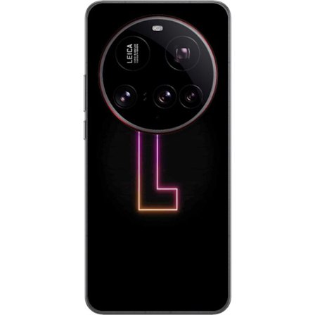 Kompatibelt Mobildeksel til Xiaomi Xiaomi 15 Ultra Minimalistisk neonbokstav L i mykt fargeskiftende lys mot svart bakgrunn med ren grafisk estetikk