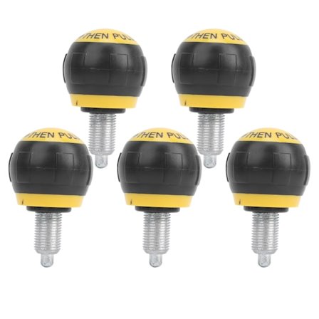 Pop Pin Knot Løsne Trenings Erstatningstilbehør - 5 stk 50x45mm, Syntetisk Papphåndtak (M16) - Svart og Gul