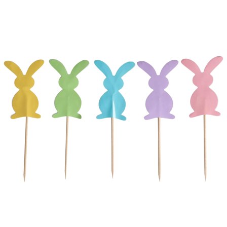 Cake Picks Påskehare 10-pakning