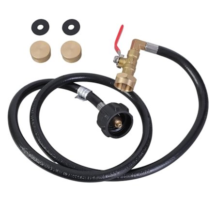 Effektiv Propanpåfyllningsadapter 1,2 m Slangtillbehör för 0,45 kg och 9 kg Gastankar