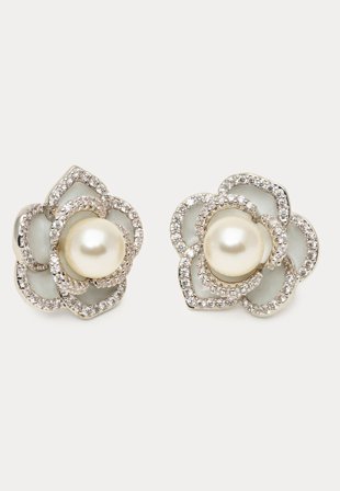LILY AND ROSE-Coco Rose Earrings - Ivory Mist-Onesize