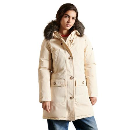 Superdry - Vinterjackor - Beige - Dam - Storlek: M, Dam, Storlek: M