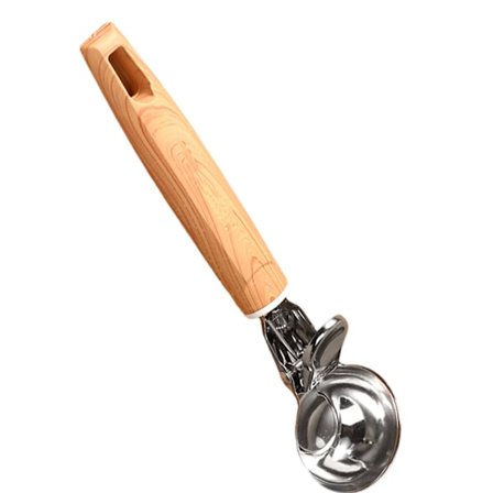 Iskremscoop i rustfritt stål for enkel servering og rengjøring, non-stick dessertgraver med ergonomisk sklisikkert håndtak