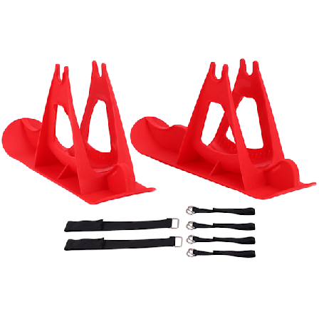 Barnes balanssykkel Ski Barn Snowboard Sledge Balansert Sparkesykkelbrett Skideler Rød