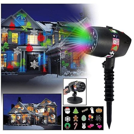 Christmas Projection Light Star Shower Slide Show Halloween Laser Light