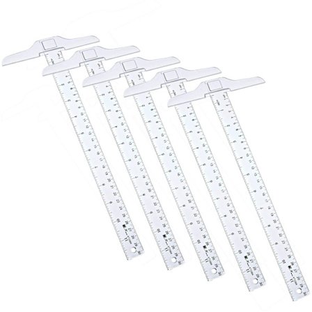 T-Square-linjal Gradert T-Ruler Inch Metrisk T-Square