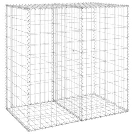 Vidaxl Gabionmur I Galvaniserat Stål 100x60x100 Cm Silver
