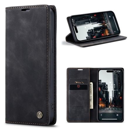 CaseMe Slim Lompakkokotelo iPhone 15 Pro Max Musta