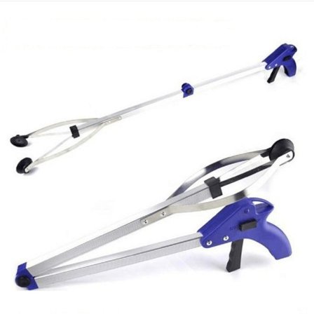 Sammenklappelig gribetang i aluminiumslegering med sugekop til affald