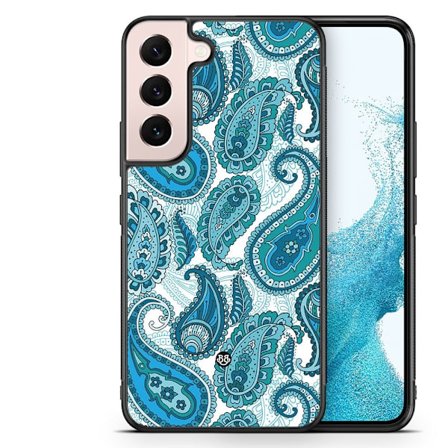 Bjornberry Skal Samsung Galaxy S22 5G -Blå Paisley