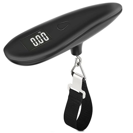 Elektronisk digital bagasjev vekt, reise vekt, hengende bagasje håndholdt vekt, bærbar koffert vekt med krok, 110 Lb kapasitet