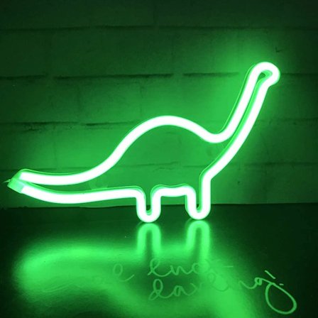 Neonvalo kyltti, Dinosaurus sisustuslamppu seinätaidekyltti lapsille lahja paristolla tai USB-käyttöinen pöytä LED-yövalot tyttöjen makuuhuoneeseen, 