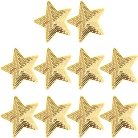 Stjerne Stryke-på-merker Paljettstjerne Broderte Dekorative