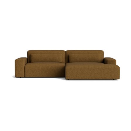 Messina XL Chaiselongue-Sofa, rechts, Mito Gelb, modernes Design, hochwertige Nozag-Federung für maximalen Sitzkomfort, 80cm Höhe, stilvoll.