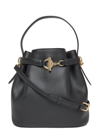 Lauren Ralph Lauren Leather Medium Blaike Bucket Bag - Black - ONE SIZE