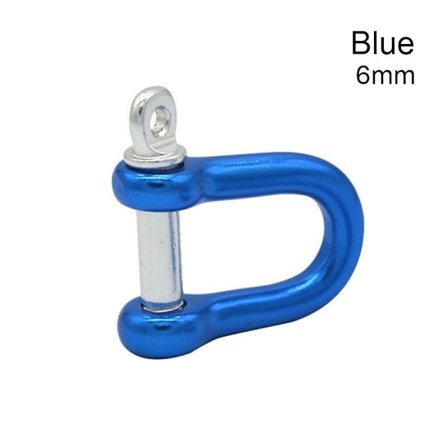 Solid karabinhage D Sløjfeklammer BLÅ 6MM