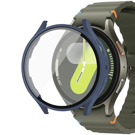 Skärmskyddsfodral för Samsung Galaxy Watch 7 6 5 4 40mm 44mm Matt Hårt PC-fodral+ Härdat Glas Fullt Skyddande Skal