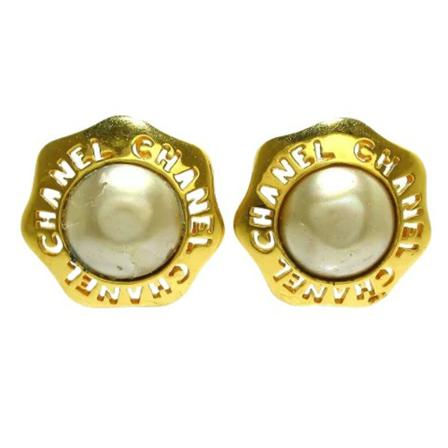 Chanel Vintage Pre-owned Metal reringe Gul, Dame Vintage Smykker, Størrelse: ONE Size