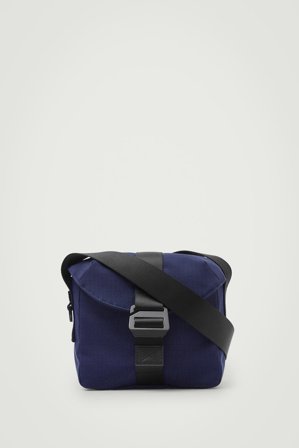 COS Men's Grid Crossbody Bag Ripstop in Blue