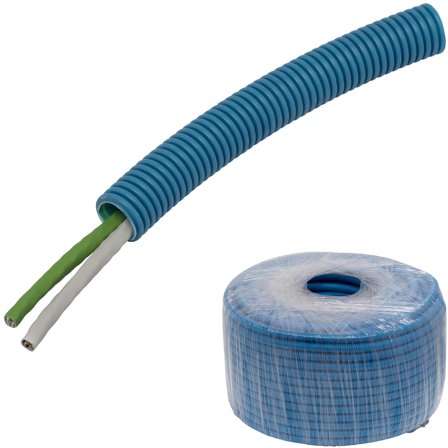 Pipelife Kat6/KTV PowerFlex Multimediekabel Traktaterne 2xUTP6, 20 mm x 100 m, Forbindelsesudstyr & kabler