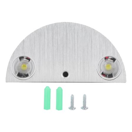 9W Vägglampa Modern Halvcirkel Dekorativt ljus för KTV Bar Utställningshall Pure White 85‐265V