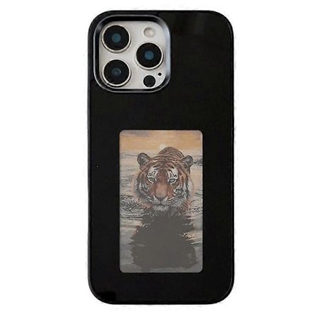 Kompatibelt för iPhone 16 Pro E Ink Telefonfodral 4-Färgsskärm, DIY Trådlös NFC Fotovisning