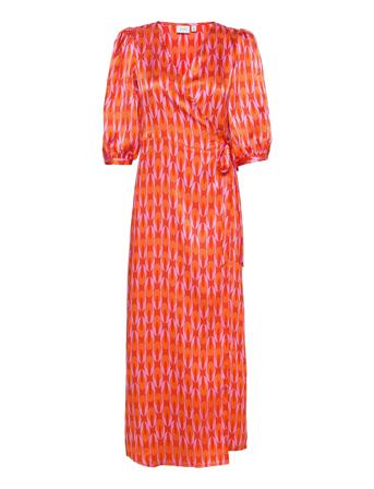 Vicamila Wrap 3/4 Ankle Dress/Su/Ka Dresses Evening Dresses Orange Vila