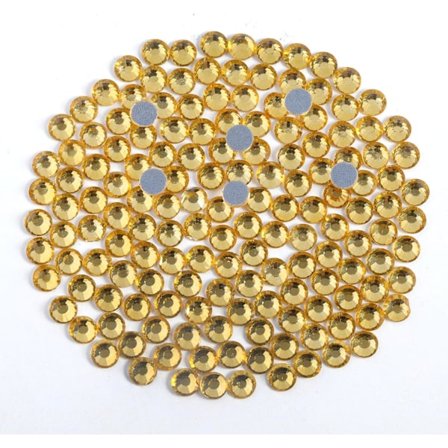 8000 Hot Fix Rhinestones, Lt. Colorado Topaz, SS6, 1.9-2.1mm til Tøj & Håndværk Lt.Colorado Topaz