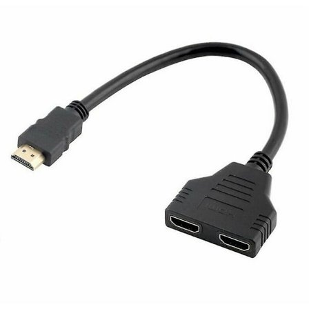 Kompatibel Hdmi 2 Dual Port Y Splitter 1080p Hdmi-kompatibel V1.4 Hane till Dubbel Hon