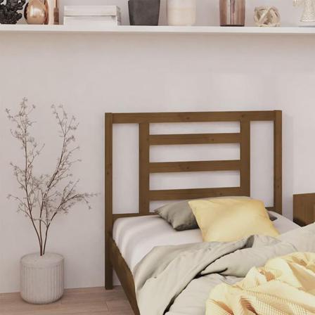Vidaxl Sänggavel Honungsbrun 96x4x100 Cm Massiv Furu Brun