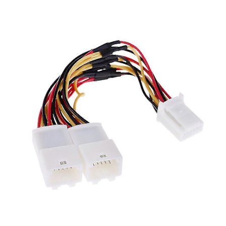 Y Kabel Splitter Adapter 6+6 Plugg For Audio Navi Aux Cdc Tuning For Toyota Lexus