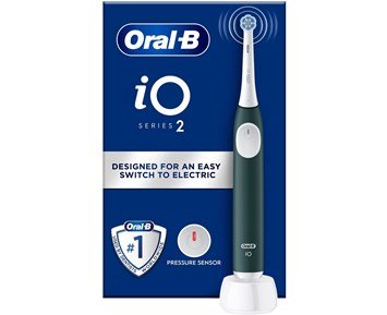 Oral-B-iO2 Forest Green-Elektrisk tannbørste med automatisk trykksensor-Oral care-Elektriske tannbørster