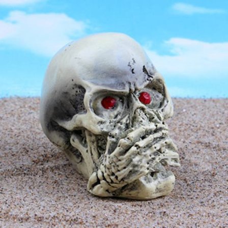 Halloween figurer dekorationer Resin liten skalle Akvarium dekor för akvarium prydnad