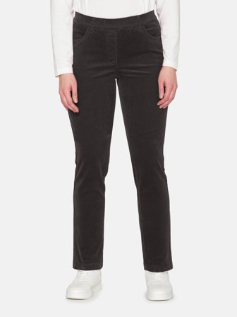 BRANDTEX - Sofie Bukser - Sort - Fløjl - Slim Fit