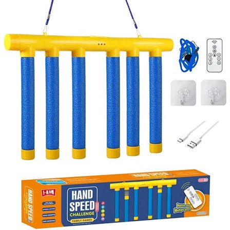 【Reaktionsträning】Förbättrat Fallpinne-spel | Träna hand-öga-koordination | Reaktionsspel för barn och vuxna | Bärba-FD-