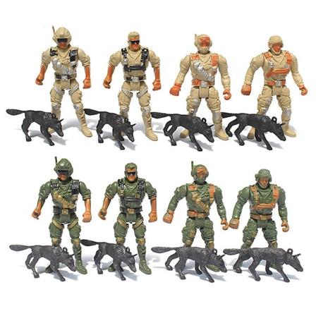 Army Men Leke Soldater 4 tommer Actionfigurer 8-pakning For Barn Gutter Jenter B