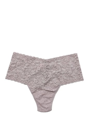 Hanky Panky Retro Lace, Retro Thong Grey Hanky Panky