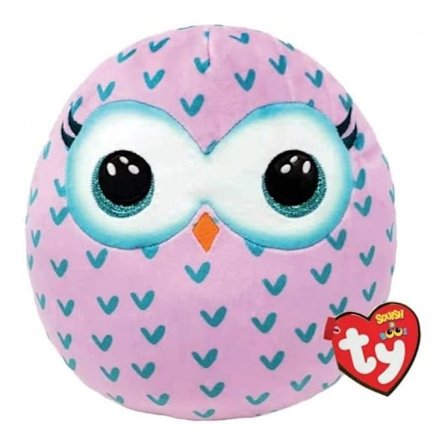 TY Tøjdyr Squishy Winks Owl, 25 cm