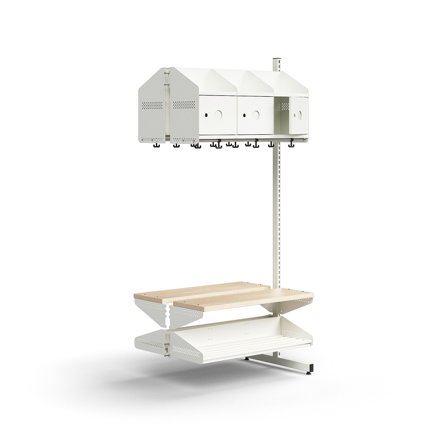 Garderobenschrank ENTRY, Anbaumodul, bodenstehend, 1800 x 900 x 600 mm, weiß