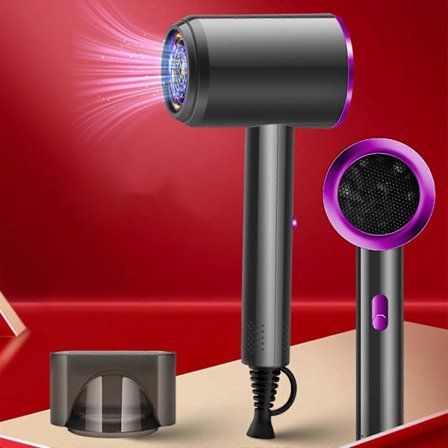 GYA Kraftfull 800 Watt Snabbtorkande och Tyst Hårtork med Negativ Hårtork med 3 Hastigheter med 1 Tillförsel En