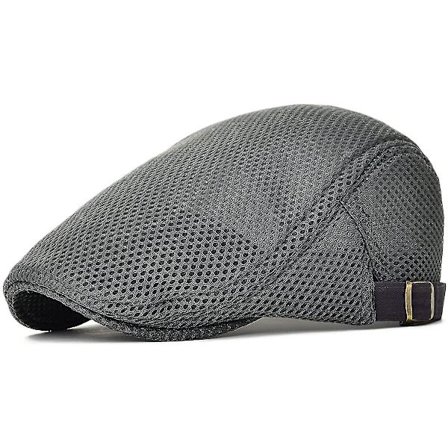 Herrar Andningsbar Mesh Sommarhatt Justerbar Newsboy Beret Ivy Cap Flat Cap