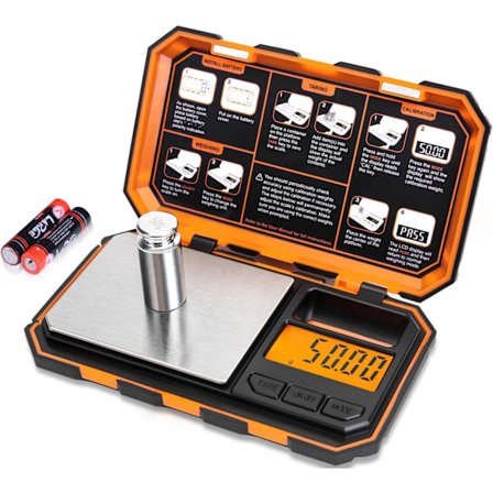 Digitaalinen taskuvaaka 200 g x 0,01 g LCD-näytöllä