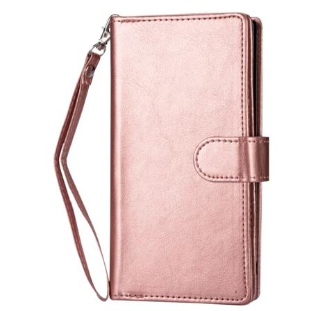 Stilsäkert 9-Kort Plånboksfodral - Samsung Galaxy S22 Ultra Roséguld