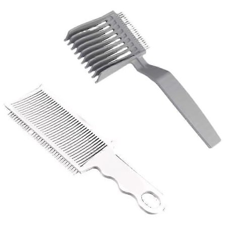 2 stk. Barber Fade Kamme Til Mænd Varme- Professionel Clipper Kam -Statisk Buet Blandings Flad Kam Til Salon Frisør Styling Værktøjer -Sy
