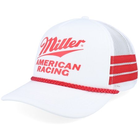 American Needle - Hvid trucker Kasket - Miller High Life Talladega White A-Frame Trucker @ Hatstore