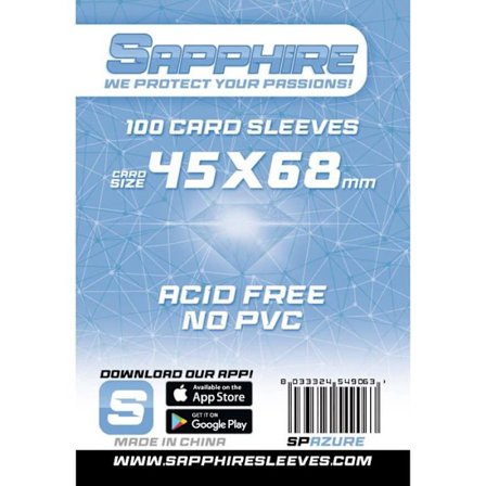 Röd handske - SPAZURE - Skyddspåsar för spelkort, enhetlig, transparent, 1 paket