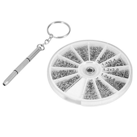 600 st M1 M1.2 M1.4 M1.6 Miniatyrskruvar och -bultar i rostfritt stål för klockor, glasögon och elektroniska enheter