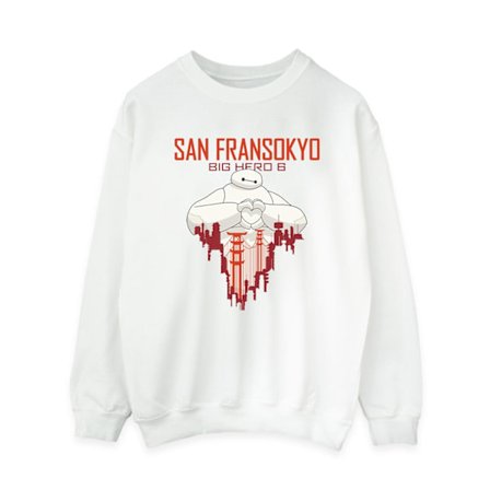 Disney Dam/Kvinnor Big Hero 6 Baymax San Fransokyo Hjärta Sweatshirt